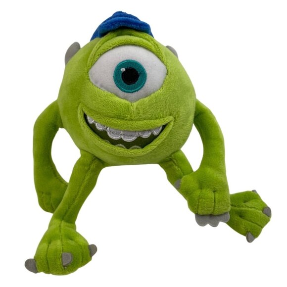 Pixar Disney Monsters University Mike Wazowski Plush 8" Hat & Braces - Picture 1 of 12